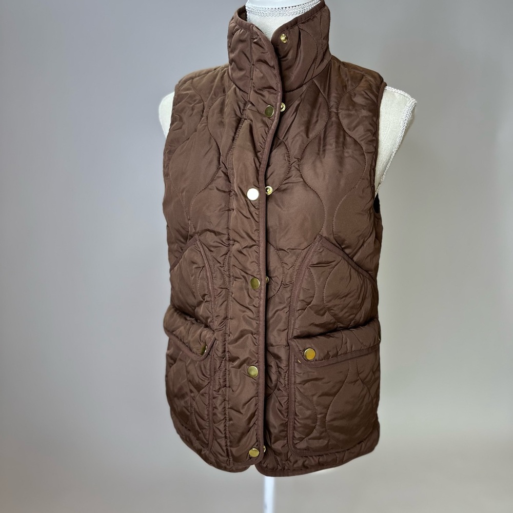 J. Crew Brown Quilted Women's Vest
